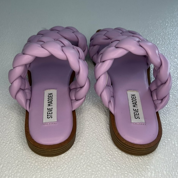 NWOT Steve Madden Braided Square Toe Sandal in Lilac Purple - Size 6 - Picture 3 of 4